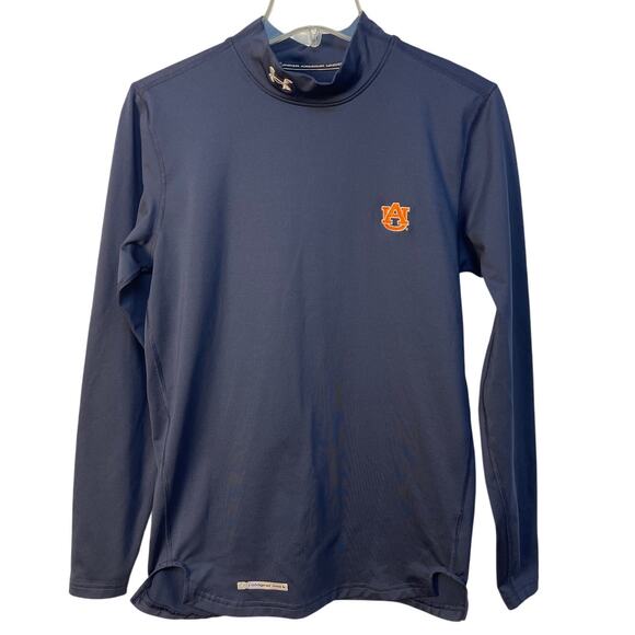 Under Armour ColdGear Fitted Long Sleeve‎ Mock Neck Navy Blue Size Small - Picture 1 of 11